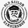 Old Sailor Barbershop logo — en gammel sjømann i en runding
